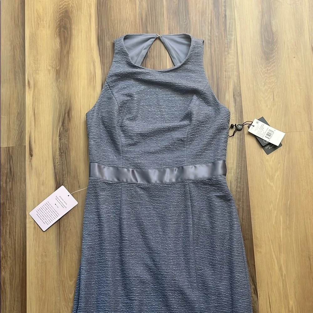 Elegant Blue-Gray Sleeveless Maxi Dress - Picture 2 of 5